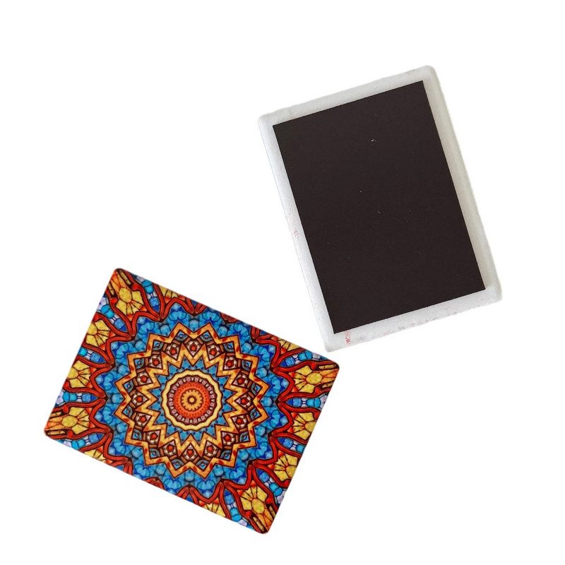 Mandala mustriga keraamiline külmkapi kleebis lillega pehme magnetiline kodukülmiku dekoratiivne kleebis