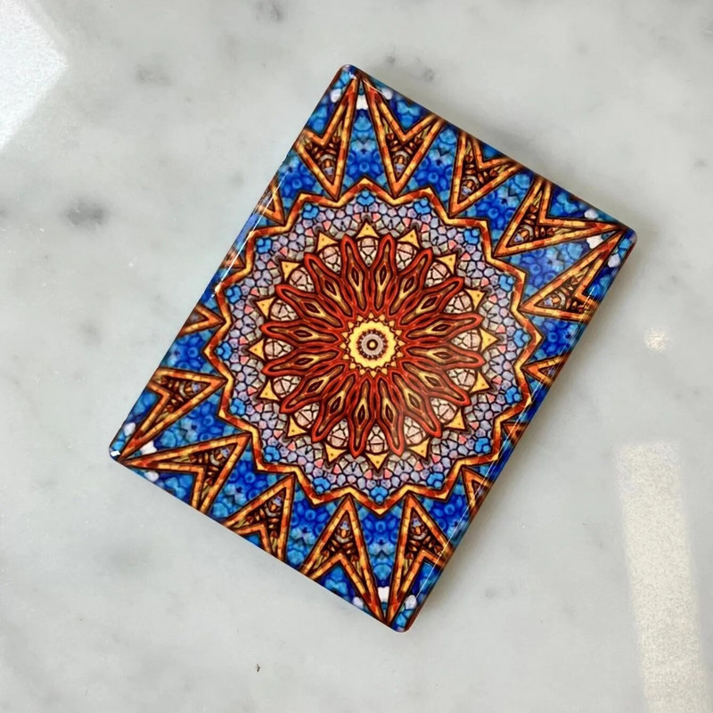 Mandala mustriga keraamiline külmkapi kleebis lillega pehme magnetiline kodukülmiku dekoratiivne kleebis