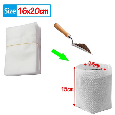 100 kom Vreće za uzgoj biljaka Vreće za rasadnik Sjeme za sijanje Posude za cvijeće Biorazgradiva netkana tkanina za kućni vrtni pribor Alati