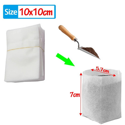 100 kom Vreće za uzgoj biljaka Vreće za rasadnik Sjeme za sijanje Posude za cvijeće Biorazgradiva netkana tkanina za kućni vrtni pribor Alati