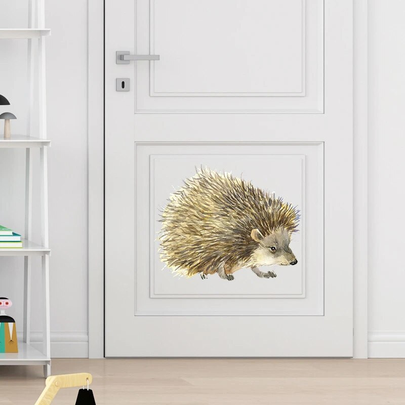 Slatka vjeverica i jež Šišarke gljive Zidne naljepnice Dekoracija dječje sobe Samoljepljive tapete Naljepnice za dekoraciju dječje sobe