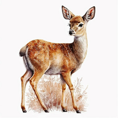 C400#Slatki jelen zidna naljepnica Pozadina dječje sobe Mural za uređenje doma Tapeta za dnevnu sobu Smiješna naljepnica