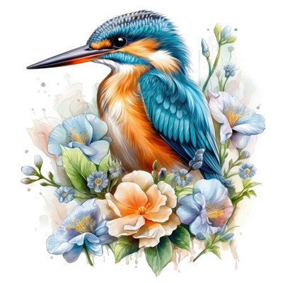 C85#Akvarel Razne zidne naljepnice s pticama Pozadina dječje sobe Mural za uređenje doma Naljepnice za tapete za dnevnu sobu