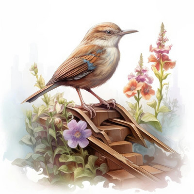 C85#Akvarel Razne zidne naljepnice s pticama Pozadina dječje sobe Mural za uređenje doma Naljepnice za tapete za dnevnu sobu