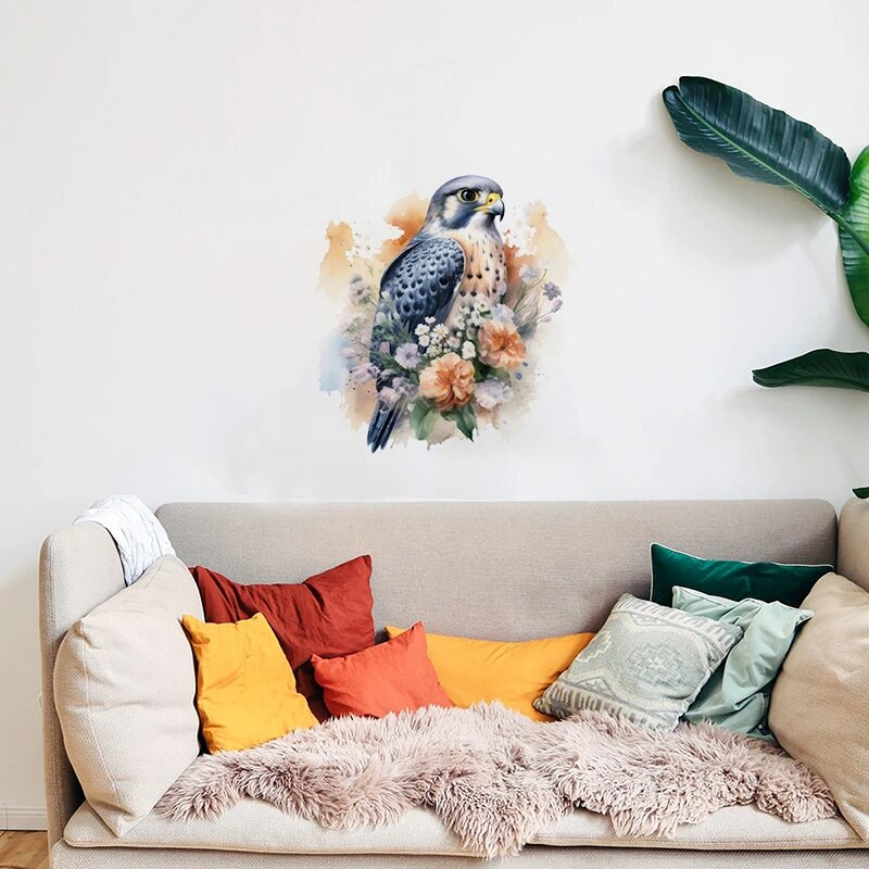 C85#Akvarel Razne zidne naljepnice s pticama Pozadina dječje sobe Mural za uređenje doma Naljepnice za tapete za dnevnu sobu