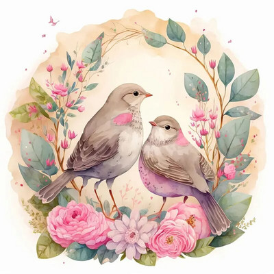 M718 Papige Ptice Umjetničke kućne zidne naljepnice Dekoracije za dječju sobu Ukrasne tapete za dom Dekoracije koje se mogu ukloniti