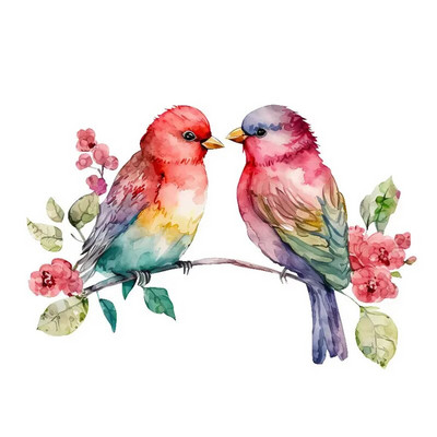 M718 Papige Ptice Umjetničke kućne zidne naljepnice Dekoracije za dječju sobu Ukrasne tapete za dom Dekoracije koje se mogu ukloniti