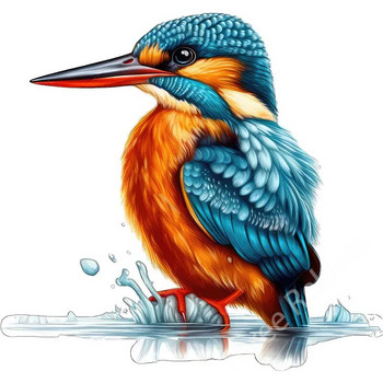 Three Ratels QN16 акварел ръчно рисувана изумрудена птица арт стикер за стена водоустойчив самозалепващ се