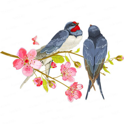 Three Ratels QCF146 Cvijet i ptica elegantna umjetnost autohezija naljepnica uređenje doma električni uređaji ogrebotine štit naljepnice