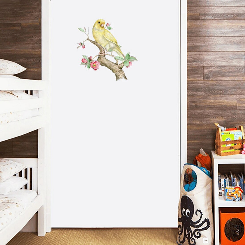 Three Ratels QCF146 Cvijet i ptica elegantna umjetnost autohezija naljepnica uređenje doma električni uređaji ogrebotine štit naljepnice