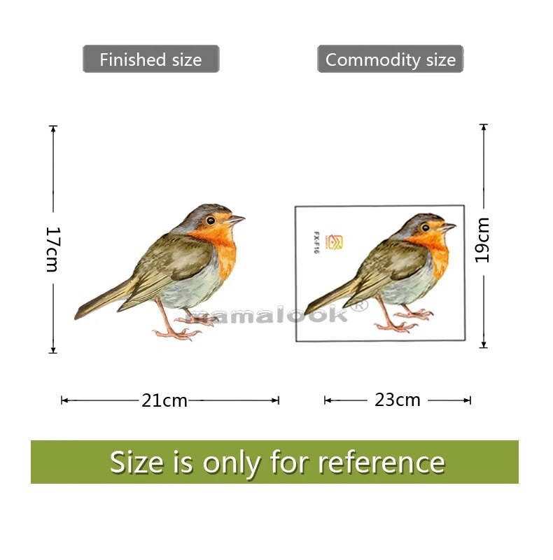 MAMALOOKPintado A Mano Pájaro Pared De Vidrio Ventana Sala De Estar Dormitorio freska Creativo Papel Autoadhesivo