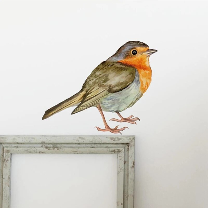 MAMALOOKPintado A Mano Pájaro Pared De Vidrio Ventana Sala De Estar Dormitorio freska Creativo Papel Autoadhesivo