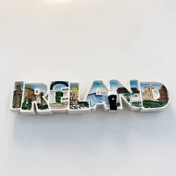 Ιρλανδία Αυτοκόλλητα Ψυγείου Τριφύλλι Ταξιδιωτικά Αναμνηστικά Δουβλίνο Μαγνήτες Ψυγείου Δώρα γάμου Φωτογραφία Μαγνητικά αυτοκόλλητα τοίχου