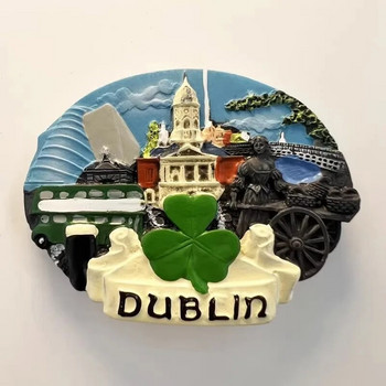 Ιρλανδία Αυτοκόλλητα Ψυγείου Τριφύλλι Ταξιδιωτικά Αναμνηστικά Δουβλίνο Μαγνήτες Ψυγείου Δώρα γάμου Φωτογραφία Μαγνητικά αυτοκόλλητα τοίχου