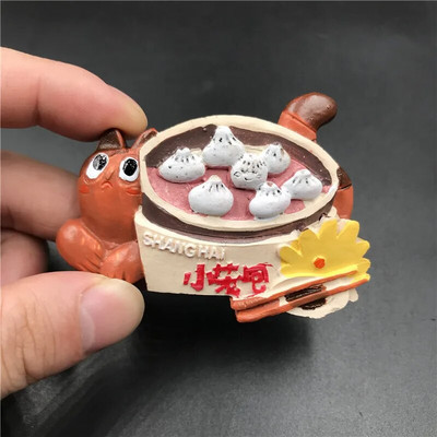 Slatki crtani film SHANGHAI Kina 3D Magnet Hladnjak Yuyuan Oriental Pearl City Temple Temple Bund Nanjing Road Hladnjak Magnet Suvenir