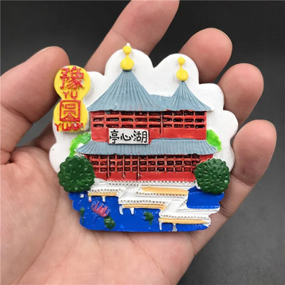 Slatki crtani film SHANGHAI Kina 3D Magnet Hladnjak Yuyuan Oriental Pearl City Temple Temple Bund Nanjing Road Hladnjak Magnet Suvenir