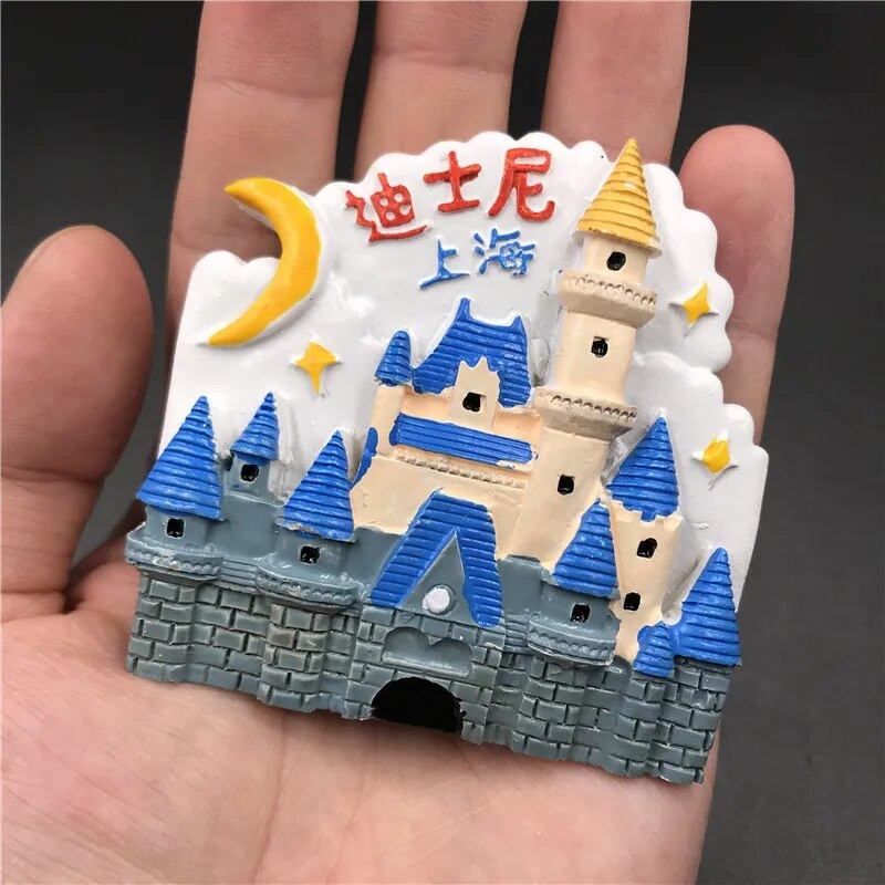 Slatki crtani film SHANGHAI Kina 3D Magnet Hladnjak Yuyuan Oriental Pearl City Temple Temple Bund Nanjing Road Hladnjak Magnet Suvenir