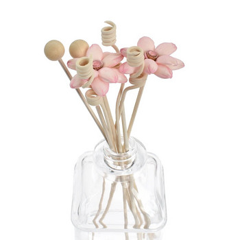 9 ΤΕΜ. Ροζ λουλούδια Lotus Rattan Reed Diffuser Fragrance Sticks Τεχνητά λουλούδια Rattan Stick Diy Διακοσμητικά σπιτιού