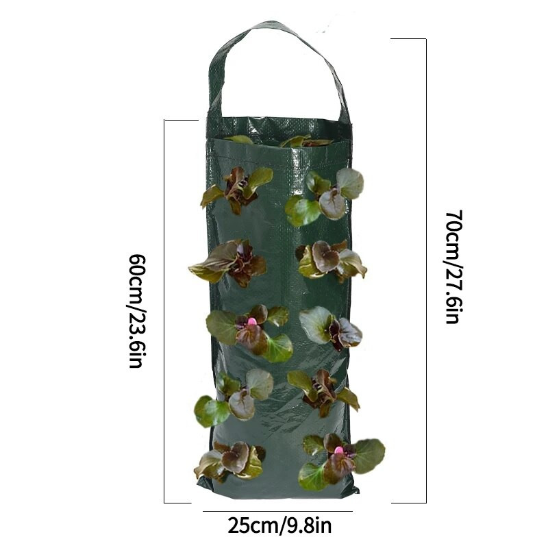 4/6/8/10 rupa Vreće za uzgoj biljaka Posuda Vrt Vertikalna zidna viseća Vreća za jagode Vreće za sadnju Balkonska sadilica za cvijeće