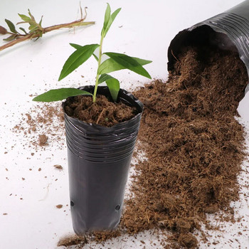 Висока удебелена чанта за отглеждане на разсадник Черна пластмасова дишаща саксия за градина, овощна градина, цитрусово дърво, разсад, засаждане, чаша за трансплантация