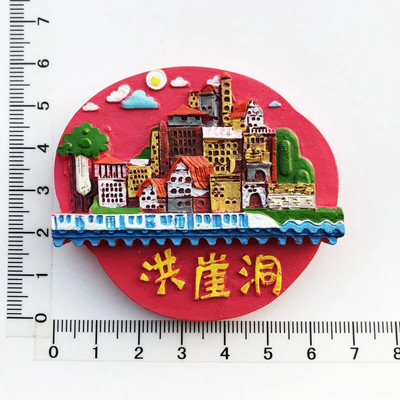 Kreativno kinesko poznato slikovito mjesto Magnet za hladnjak Osobnost 3D magnetske naljepnice za hladnjak Putni suveniri Magneti za hladnjak