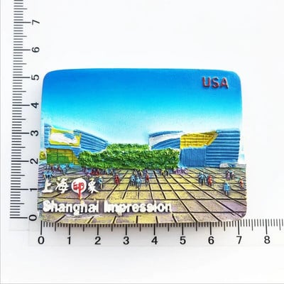 Kreativno kinesko poznato slikovito mjesto Magnet za hladnjak Osobnost 3D magnetske naljepnice za hladnjak Putni suveniri Magneti za hladnjak