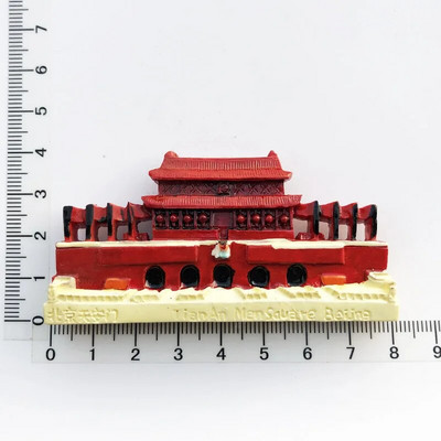 Kreativno kinesko poznato slikovito mjesto Magnet za hladnjak Osobnost 3D magnetske naljepnice za hladnjak Putni suveniri Magneti za hladnjak