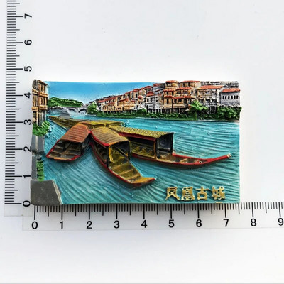 Kreativno kinesko poznato slikovito mjesto Magnet za hladnjak Osobnost 3D magnetske naljepnice za hladnjak Putni suveniri Magneti za hladnjak