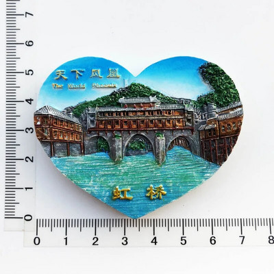 Kreativno kinesko poznato slikovito mjesto Magnet za hladnjak Osobnost 3D magnetske naljepnice za hladnjak Putni suveniri Magneti za hladnjak