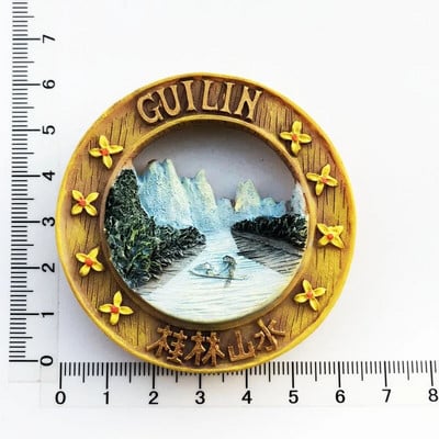 Kreativno kinesko poznato slikovito mjesto Magnet za hladnjak Osobnost 3D magnetske naljepnice za hladnjak Putni suveniri Magneti za hladnjak