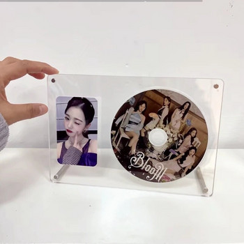 Прозрачна акрилна рамка за снимки Магнитна двустранна рамка за снимки Idol Държач за фотокарти Настолен орнамент Cadre Photo