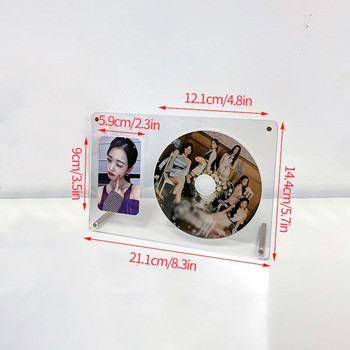 Διαφανής ακρυλική κορνίζα Μαγνητική κορνίζα διπλής όψης Idol Photocard Θήκη στολίδι επιφάνειας εργασίας Cadre Φωτογραφία