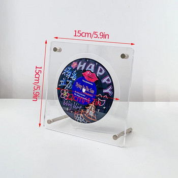 Διαφανής ακρυλική κορνίζα Μαγνητική κορνίζα διπλής όψης Idol Photocard Θήκη στολίδι επιφάνειας εργασίας Cadre Φωτογραφία