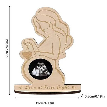 Бебешка ултразвукова рамка за снимки Сонограма Рамка за снимки Подарък за бременност Съобщение за бебе Спомен за двойки Нови майки Татко