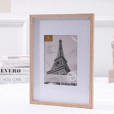 Dabīga ozola masīvkoka gleznu rāmis interjera dekorēšana foto rāmji attēliem Sienas piekarināmais attēlu rāmis Taisnstūra rāmis