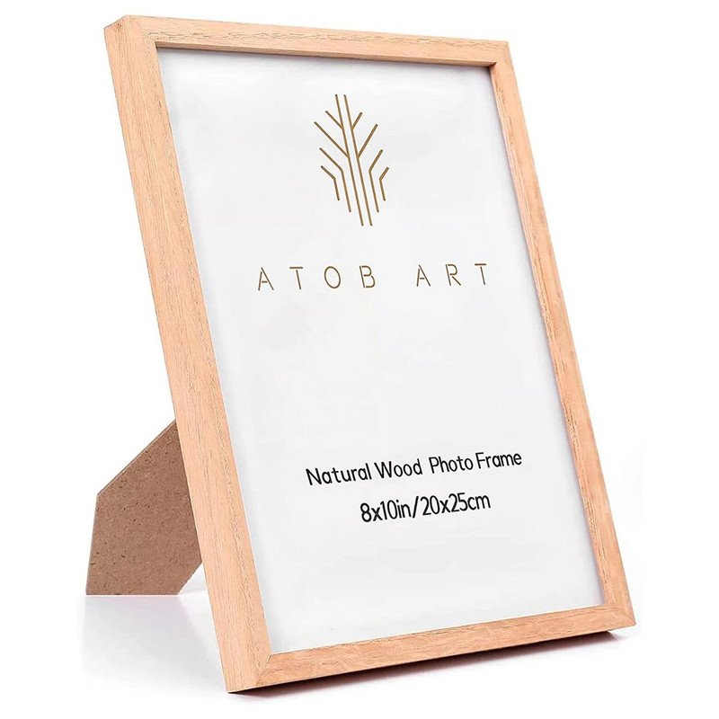 Dabīga ozola masīvkoka gleznu rāmis interjera dekorēšana foto rāmji attēliem Sienas piekarināmais attēlu rāmis Taisnstūra rāmis