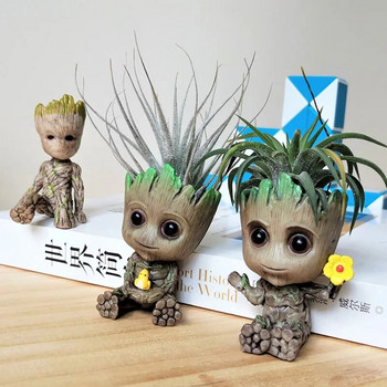 Διακόσμηση επιφάνειας εργασίας γραφείου Στολίδι Groot Γλάστρες Σπίτι Κήπος Γλάστρες Ζαρντινιέρες Mini Tree Man Figurine Car Κρεμαστό Παιδικά Δώρα