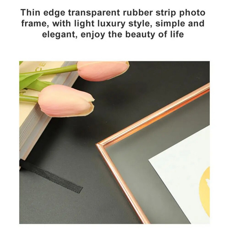 Moodne pildiraam Hele Luksuslik Põhjamaade Lihtne Metall Must Hõbedane Kuldne DIY Plakatiraam Lauaekraan Kodukaunistus