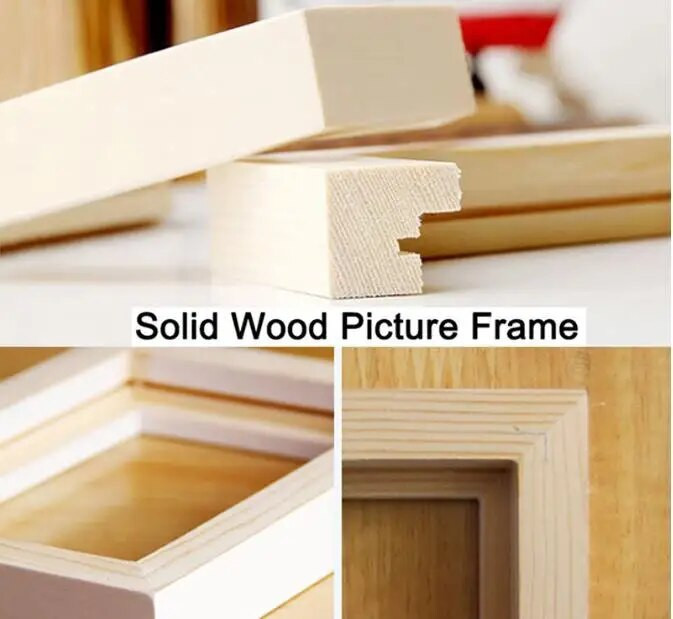 Okvir od prirodnog drva ClassiC za zidno vješanje, s organskim staklom 9X13 10X15 13X18cm foto dekoracija