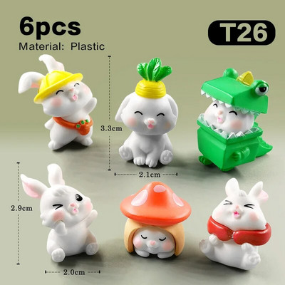 2023 Dinosaur zec gljiva figurica DIY Pejzaž Dom Kawaii Dekor sobe Minijaturni vilinski vrtni ukrasni dodaci Moderni