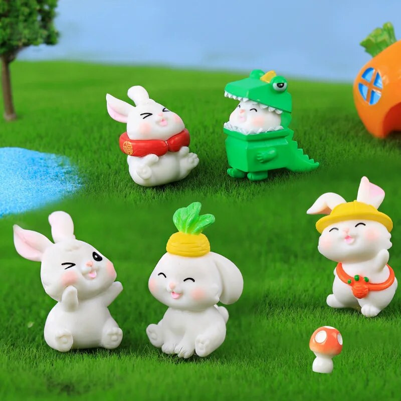 2023 Dinosaur zec gljiva figurica DIY Pejzaž Dom Kawaii Dekor sobe Minijaturni vilinski vrtni ukrasni dodaci Moderni