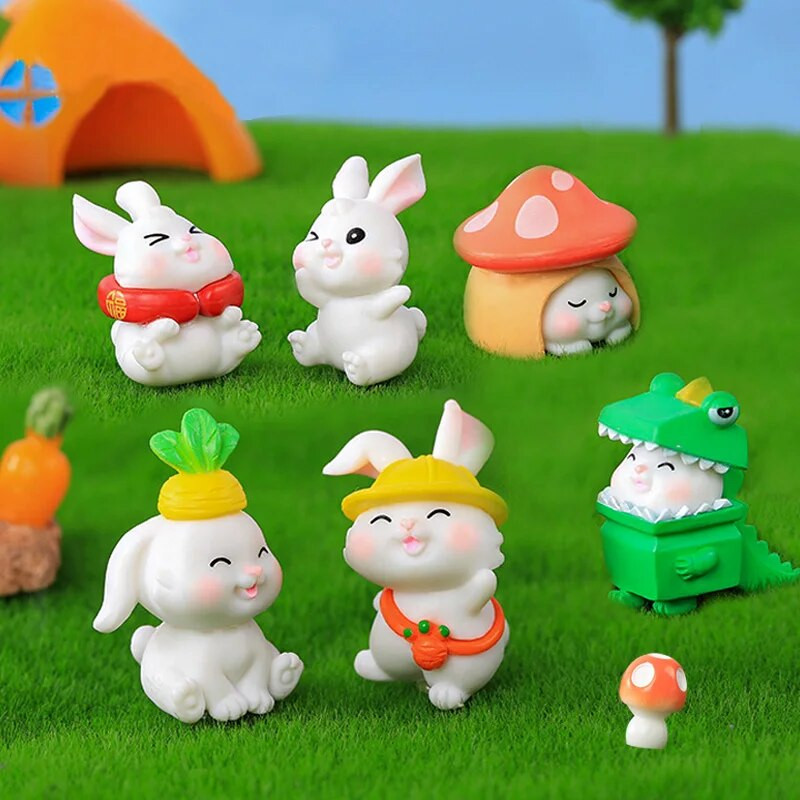 2023 Dinosaur zec gljiva figurica DIY Pejzaž Dom Kawaii Dekor sobe Minijaturni vilinski vrtni ukrasni dodaci Moderni