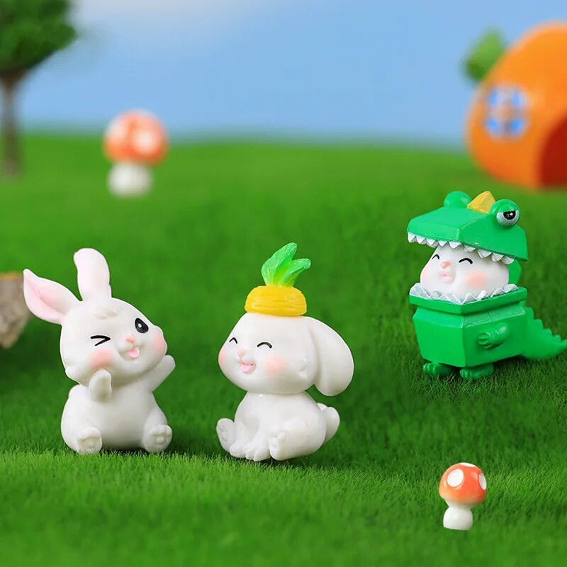 2023 Dinosaur zec gljiva figurica DIY Pejzaž Dom Kawaii Dekor sobe Minijaturni vilinski vrtni ukrasni dodaci Moderni