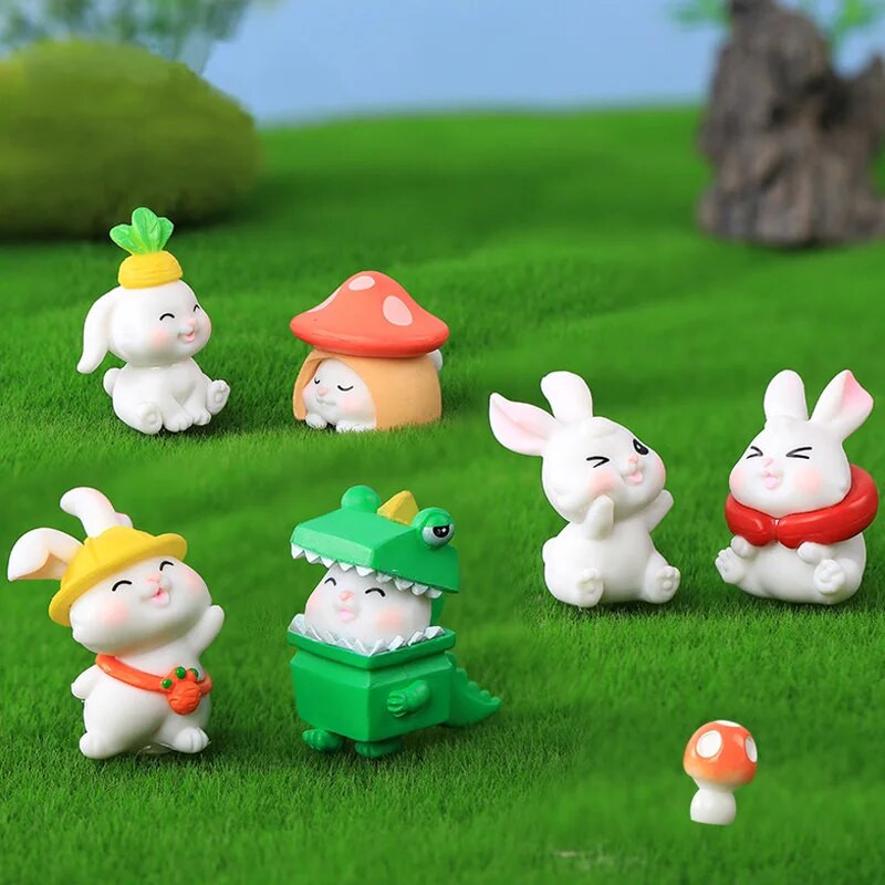 2023 Dinosaur zec gljiva figurica DIY Pejzaž Dom Kawaii Dekor sobe Minijaturni vilinski vrtni ukrasni dodaci Moderni