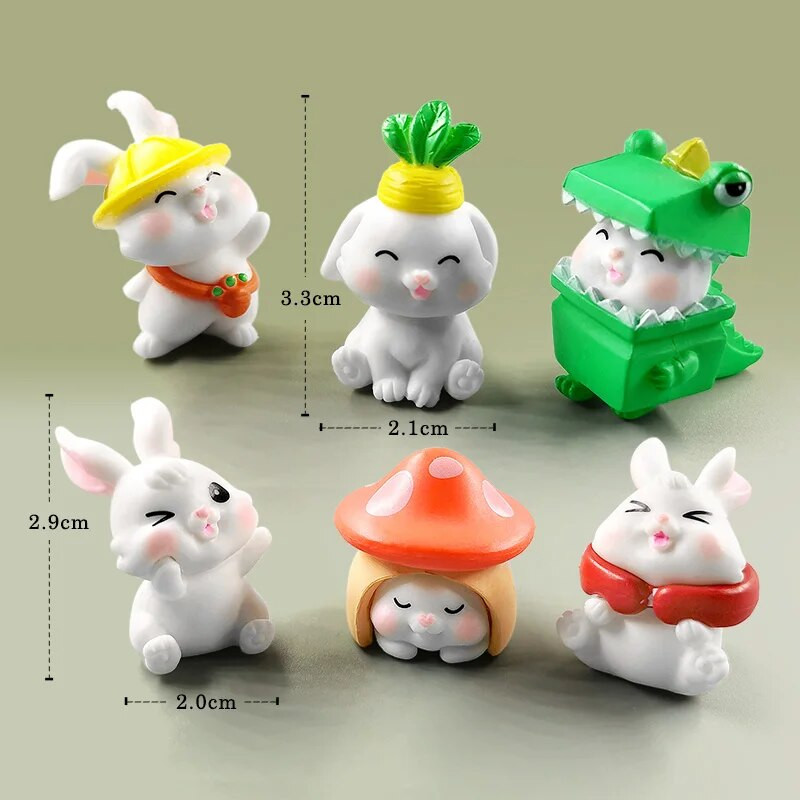 2023 Dinosaur zec gljiva figurica DIY Pejzaž Dom Kawaii Dekor sobe Minijaturni vilinski vrtni ukrasni dodaci Moderni