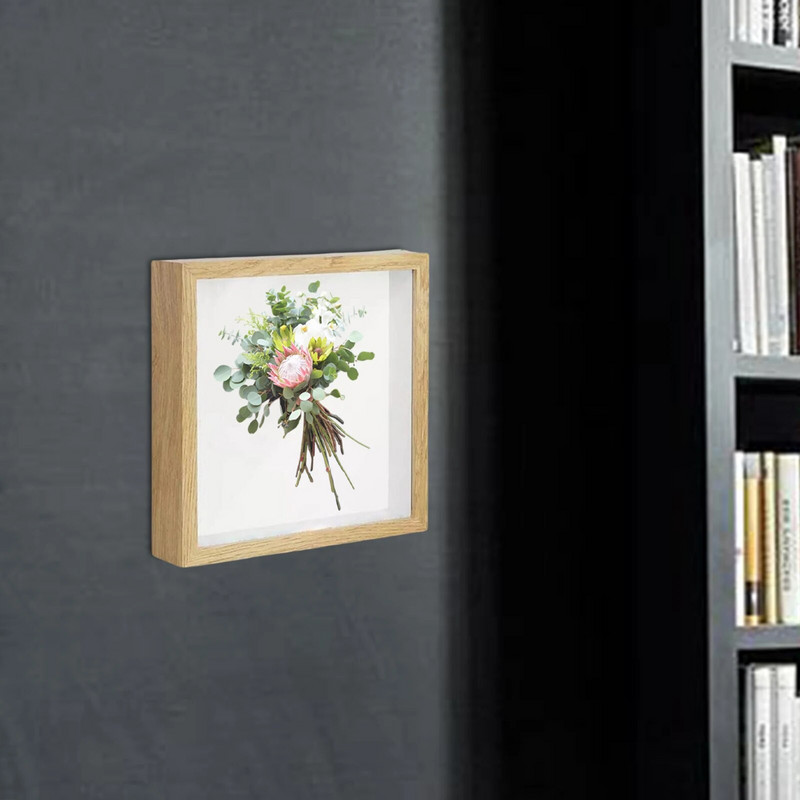 Okvir za fotografije Okvir za slike Veleprodaja Trodimenzionalni okvir od suhog cvijeća Dekor za stol Drveni zidni leptir Ručno izrađeni Diy Craf