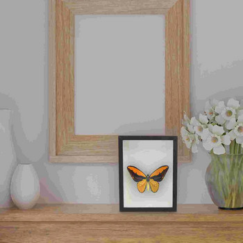 Рамка Дисплей Плаващ екземпляр Цветя, щамповани със снимки, държач за кутия за снимки, стъклени 3D произведения на изкуството, цветя, изсушени буболечки, сянка, случай на насекоми
