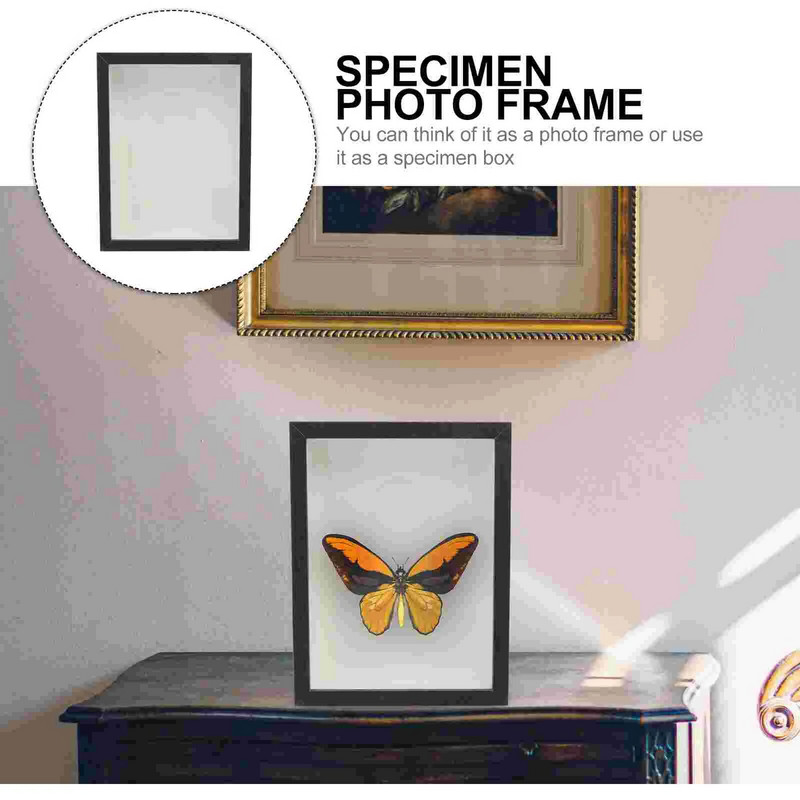 Ekraan raam Ujuvad proovid pressitud lilled foto pildikasti hoidik klaasist 3D kunstiteos Lilled kuivatatud putukad varjukassein