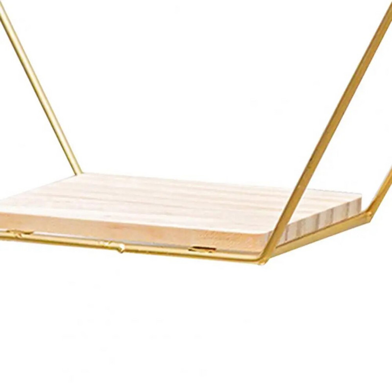 Šesterokutna polica Držač za pohranu željeza Zidna višenamjenska geometrijska čvrsta šesterokutna polica u nordijskom stilu za dom