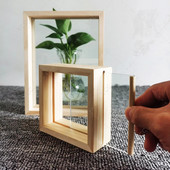 Puidust pildiraam Kodukaunistus Kunst Minipildid Raamid Pildihoidja Taimenäidiste hoidik DIY raam Pulmafotodekoor